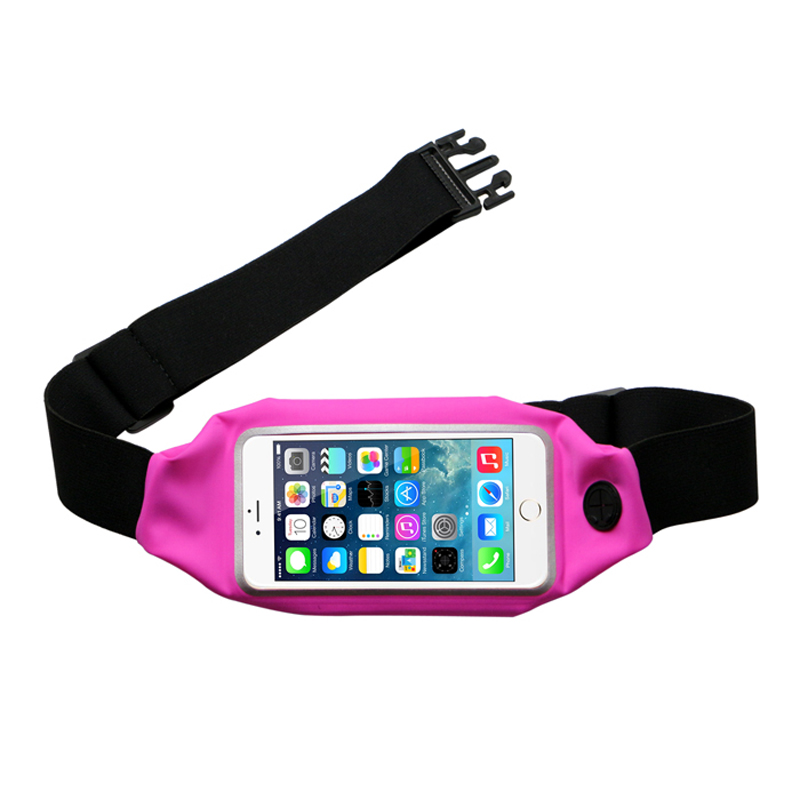 Bolso barato del teléfono celular de la pantalla táctil impermeable rosada del deporte del modelo Rose para correr